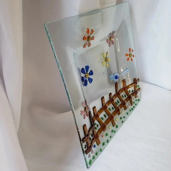 Square plate  with beautiful design - Picture 3 of 8